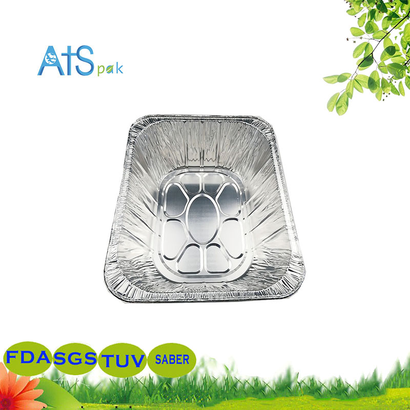 Aluminum foil rectangular box for turkey 